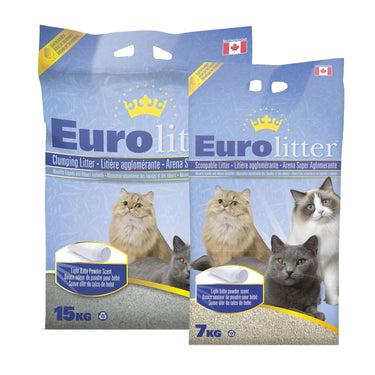 Eurolitter Premium Cat Litter – Babypowder - 15Kg